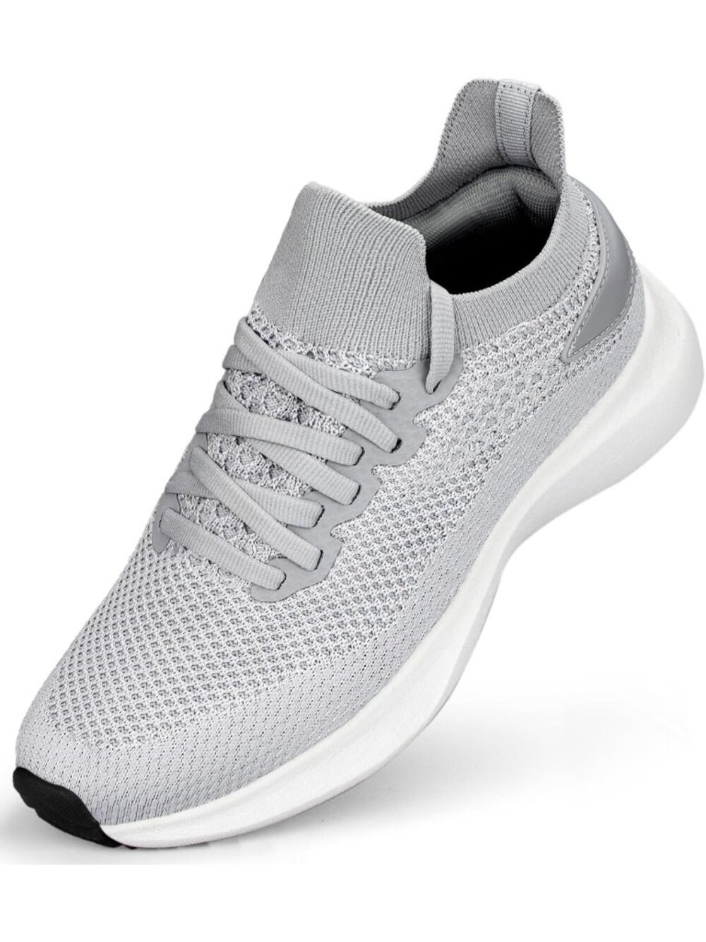 Women's All Grey-2 Rubber Running Shoes Non Slip Tennis Mesh Walking Sneakers